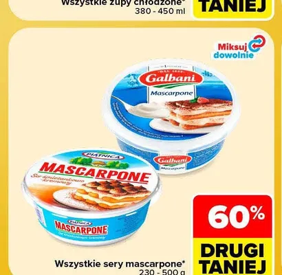 Ser mascarpone Piątnica promocja w Carrefour