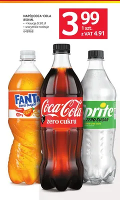 Napój gazowany Coca-Cola Zero Cukru promocja w Selgros