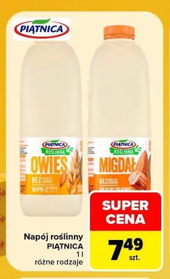 Napój roślinny Piątnica owies promocja w Carrefour