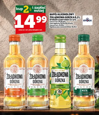 Napój alkoholowy Żołądkowa Gorzka z miętą promocja w TOPAZ