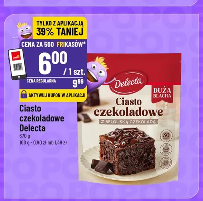 Ciasto czekoladowe Delecta promocja w POLOmarket
