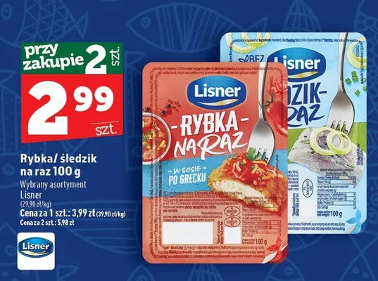 Śledzik na raz Lisner promocja w TOPAZ