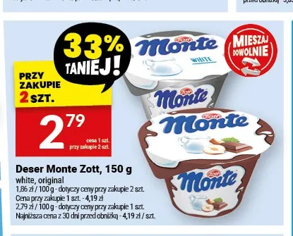 Deser Monte Zott white promocja w Twój Market