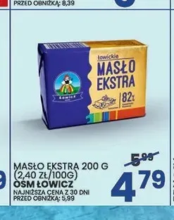 Masło ekstra OSM Łowicz promocja w Wafelek