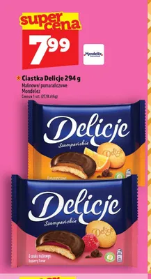 Ciastka Delicje Szampańskie malinowe promocja w TOPAZ