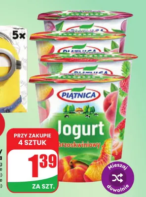 Jogurt owocowy OSM Piątnica promocja w Dino