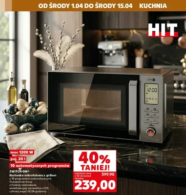 Kuchenka mikrofalowa z grillem promocja w Kaufland