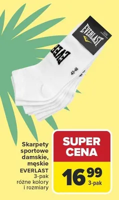 Skarpety sportowe męskie EVERLAST 3-pak promocja w Carrefour