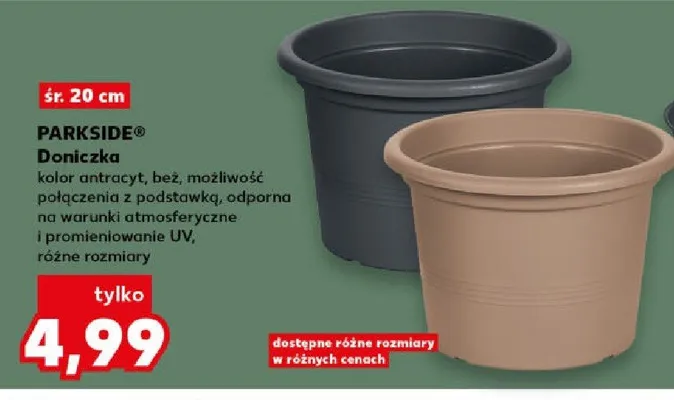 Donica 30 cm promocja w Kaufland