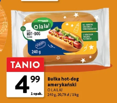 Bułka hot-dog amerykański O la la! promocja w Intermarche