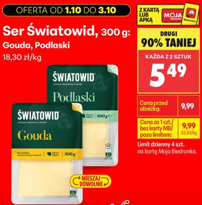 Ser Światowid podlaski promocja w Biedronka