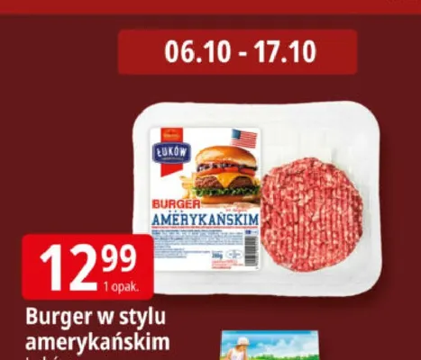 Burger w stylu amerykańskim Łuków promocja w Leclerc