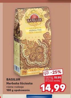 Herbata liściasta Basilur Oriental Masala Chai promocja w Kaufland