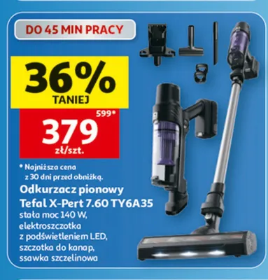 Odkurzacz pionowy Tefal X-Pert 7,60 promocja w Auchan