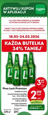 Piwo Lech Premium butelka zwrotna promocja w Żabka