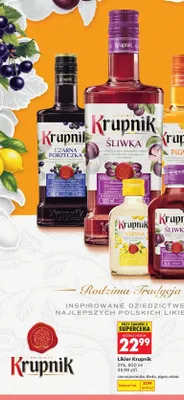 Likier Krupnik pigwa 21% promocja w Biedronka