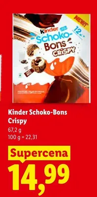 Kinder Schoko-Bons Crispy promocja w Lidl