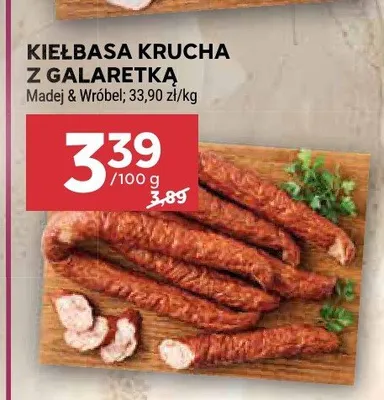 Kiełbasa krucha z galaretką Madej & Wróbel promocja w Stokrotka
