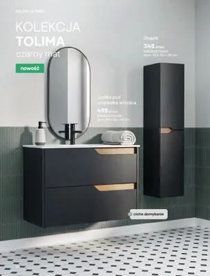 Słupek Tolima czarny mat promocja w Castorama
