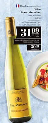 Wino Gewurztraminer białe wytrawne promocja w POLOmarket