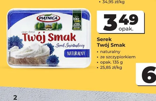 Serek Twój Smak Piątnica naturalny promocja w Odido