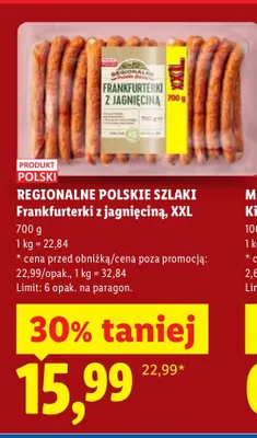 Frankfurterki z jagnięciną REGIONALNE SZLAKI promocja w Lidl