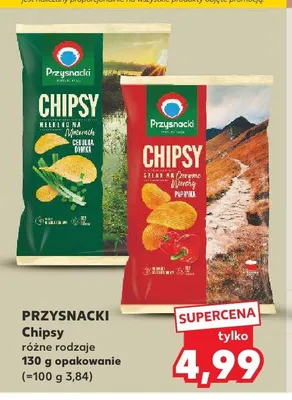 Chipsy o smaku cebuli dymki Przysnacki promocja w Kaufland