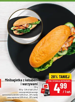 Minibagietka z kebabem i warzywami promocja w POLOmarket