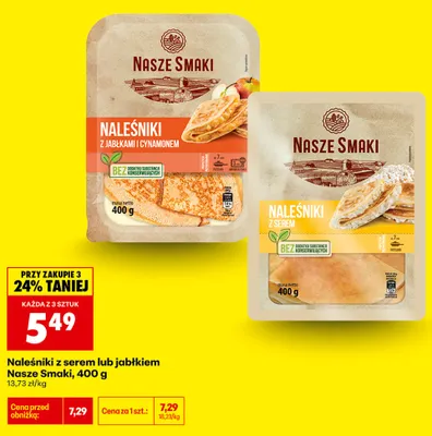 Naleśniki z serem Nasze Smaki promocja w Biedronka