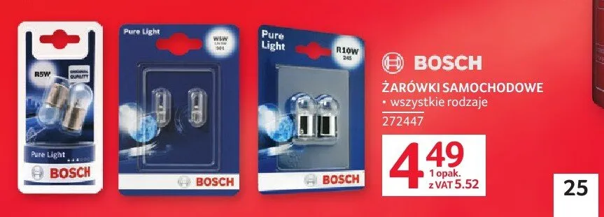 Żarówki samochodowe Bosch promocja w Selgros