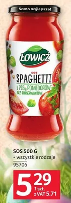 Sos spaghetti z 79% pomidorów bez konserwantów promocja w Selgros