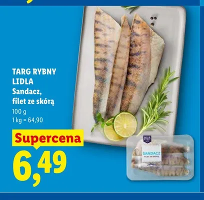 Sandacz filet ze skórą Targ Rybny Lidla promocja w Lidl