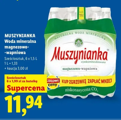 Woda mineralna magnezowo-wapniowa promocja w Lidl