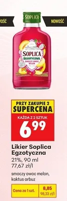 Likier Soplica Egzotyczna kaktus arbuz, smoczy owoc melon promocja w Biedronka