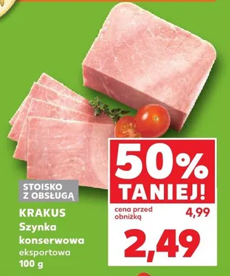 Szynka konserowa eksportowa promocja w Kaufland