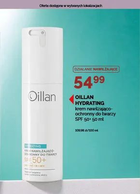 Oillan Hydrating krem nawilżająco-ochronny do twarzy SPF 50+ promocja w Ziko Dermo