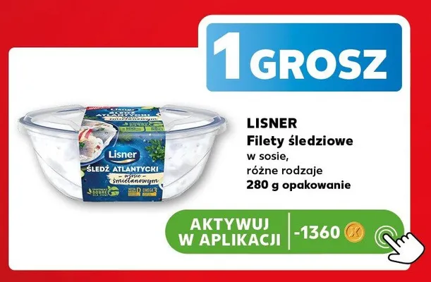 Filety śledziowe w sosie śmietankowym Lisner promocja w Kaufland