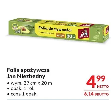 Folia spożywcza Jan Niezbędny promocja w Makro