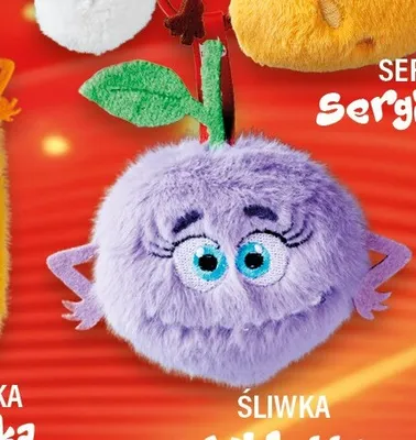 Brelok maskotka Freszaki Śliwka Wioletta promocja w Kaufland