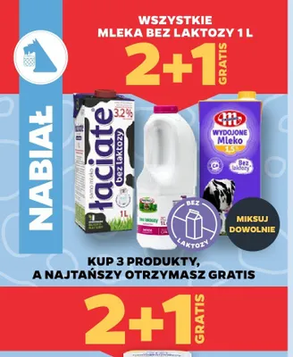 Mleko bez laktozy Mleczna Dolina promocja w Netto