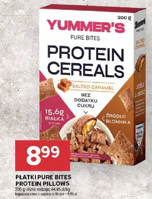 Płatki pure bites protein cereals Yummer's promocja w Stokrotka