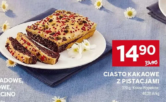Ciasto kakaowe z pistacjami promocja w Stokrotka