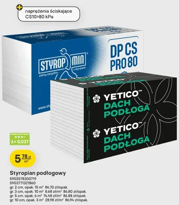 Styropian podłogowy Styropmin DP CS PRO 80 2 cm promocja w Castorama