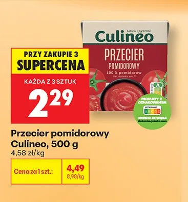 Przecier pomidorowy Culineo promocja w Biedronka