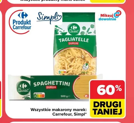 Makarony marek: Carrefour, Simpl promocja w Carrefour