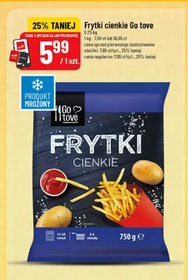 Frytki cienkie Go Tove promocja w POLOmarket
