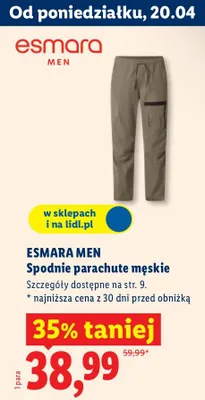 Spodnie parachute męskie promocja w Lidl