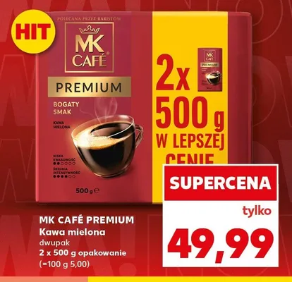 Kawa mielona MK Café Premium 2-pak 500g promocja w Kaufland