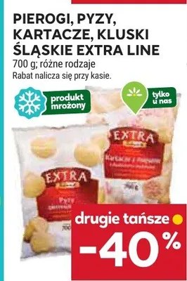Pierogi, pyzy, kartacze, kluski śląskie Extra Line promocja w Stokrotka