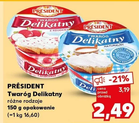 Twaróg Delikatny różne rodzaje promocja w Kaufland